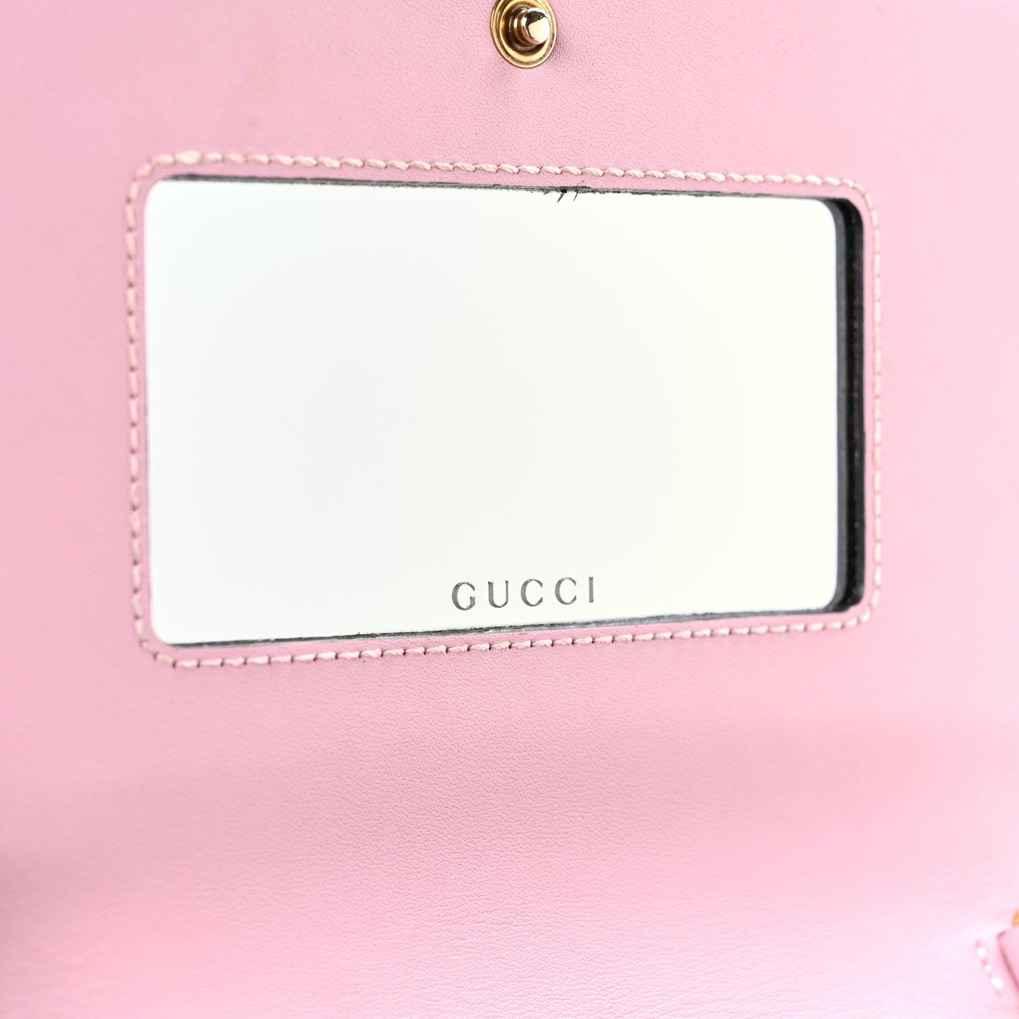 GG Supreme Monogram Strawberry Chain Wallet