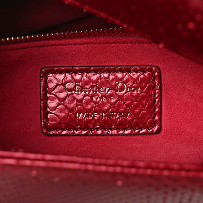 Christian Dior Snakeskin Medium Lady Dior Red 6 of 8