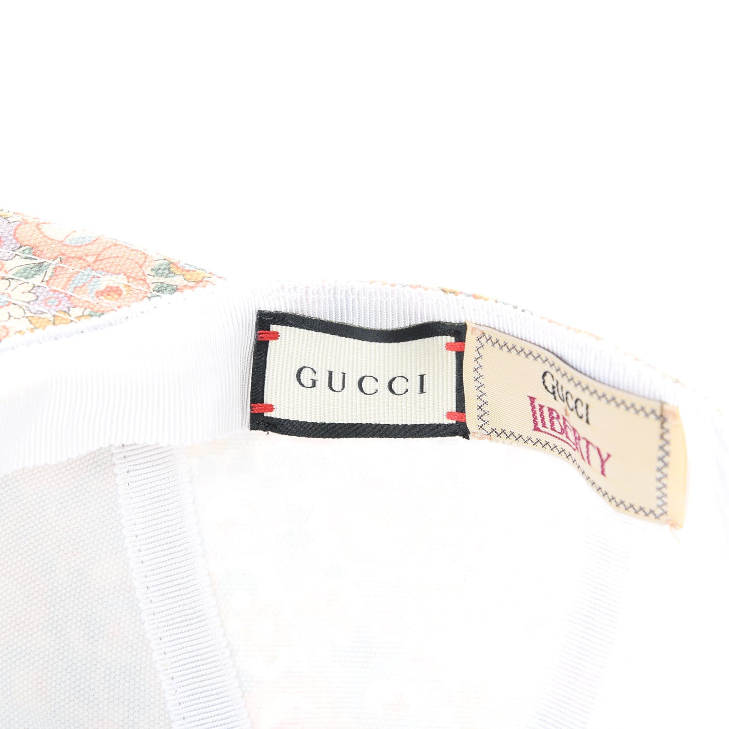 Gucci X LIBERTY OF LONDON Canvas Infinity Abbey Baseball Hat Perfect Pink Ivory 6 of 9