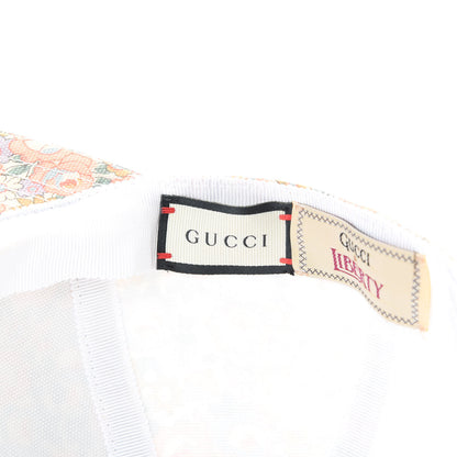 Gucci X LIBERTY OF LONDON Canvas Infinity Abbey Baseball Hat Perfect Pink Ivory 6 of 9