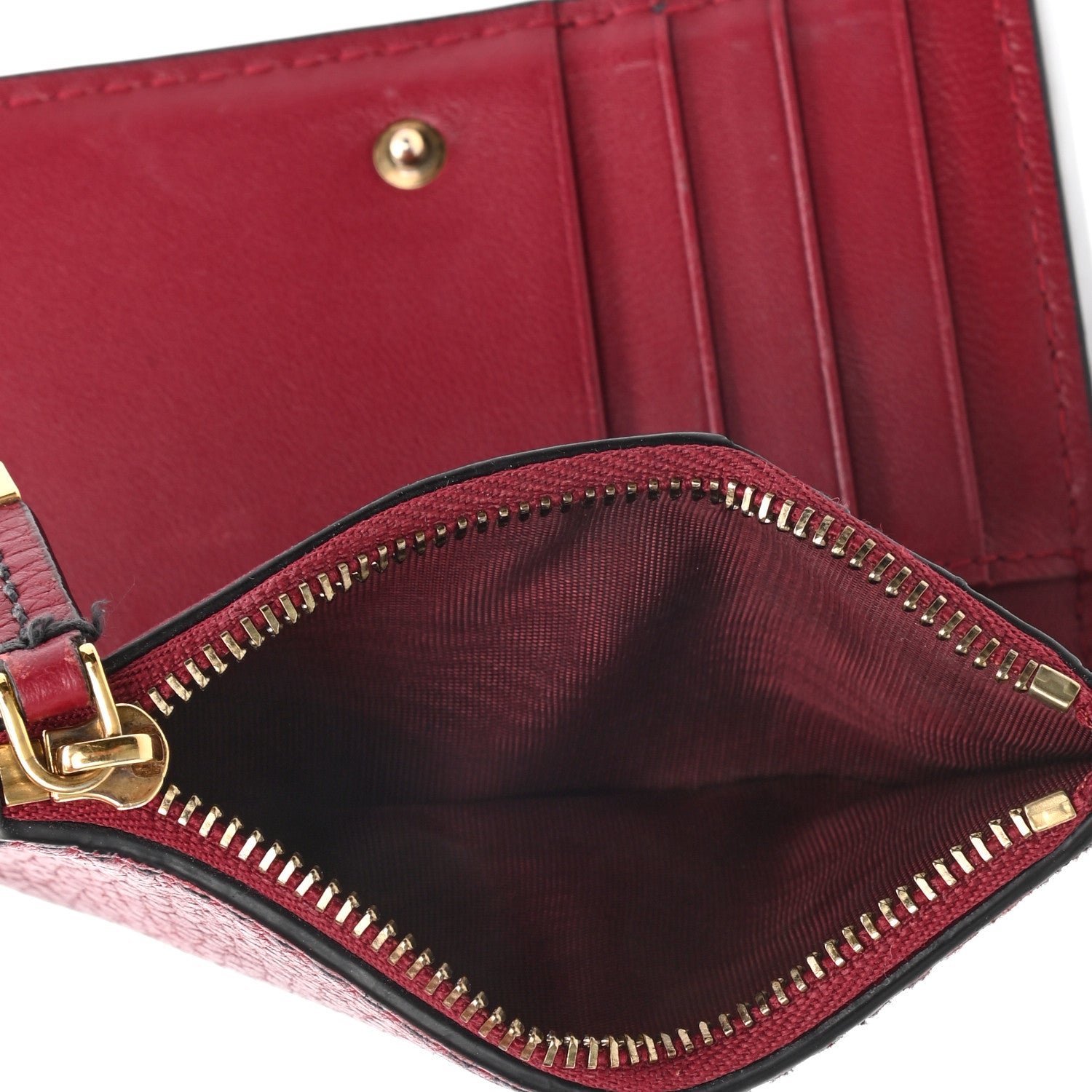 Christian Dior Calfskin D-Bee Wallet Dark Red 6 of 10