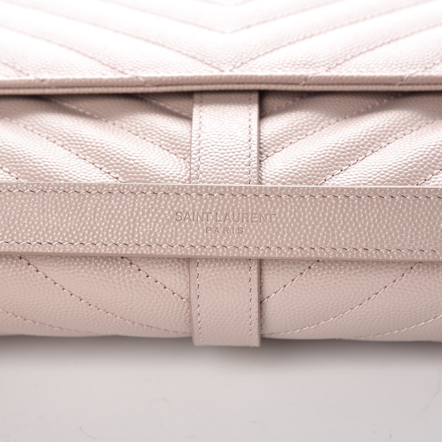 Saint Laurent Grain De Poudre Matelasse Chevron Large Monogram Satchel Rose Antic 6 of 13