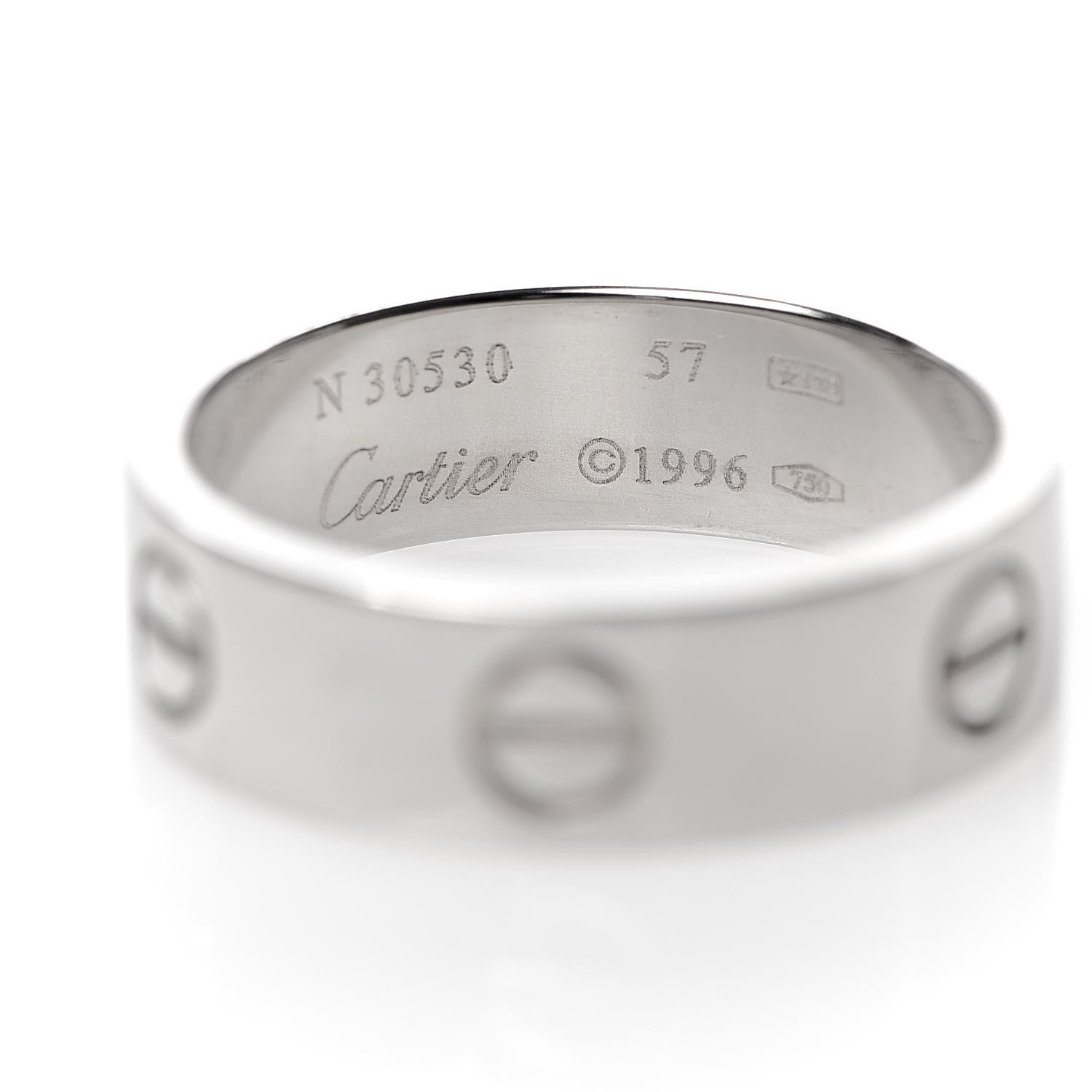 Cartier 18K White Gold 5.5mm LOVE Ring 57 8 4 of 4