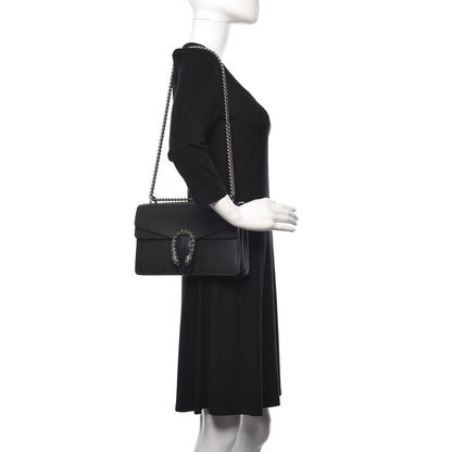 Gucci Pebbled Calfskin Small Dionysus Shoulder Bag Black 2 of 11