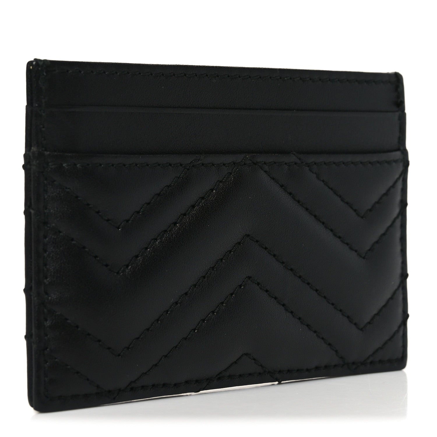 Gucci Calfskin Matelasse GG Marmont Card Holder Black 3 of 7