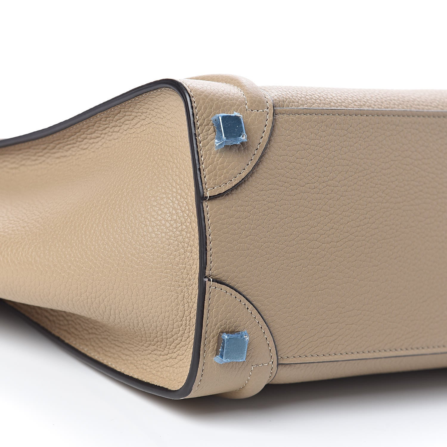 Celine Drummed Calfskin Micro Luggage Dune 8 of 9