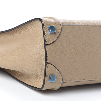 Celine Drummed Calfskin Micro Luggage Dune 8 of 9
