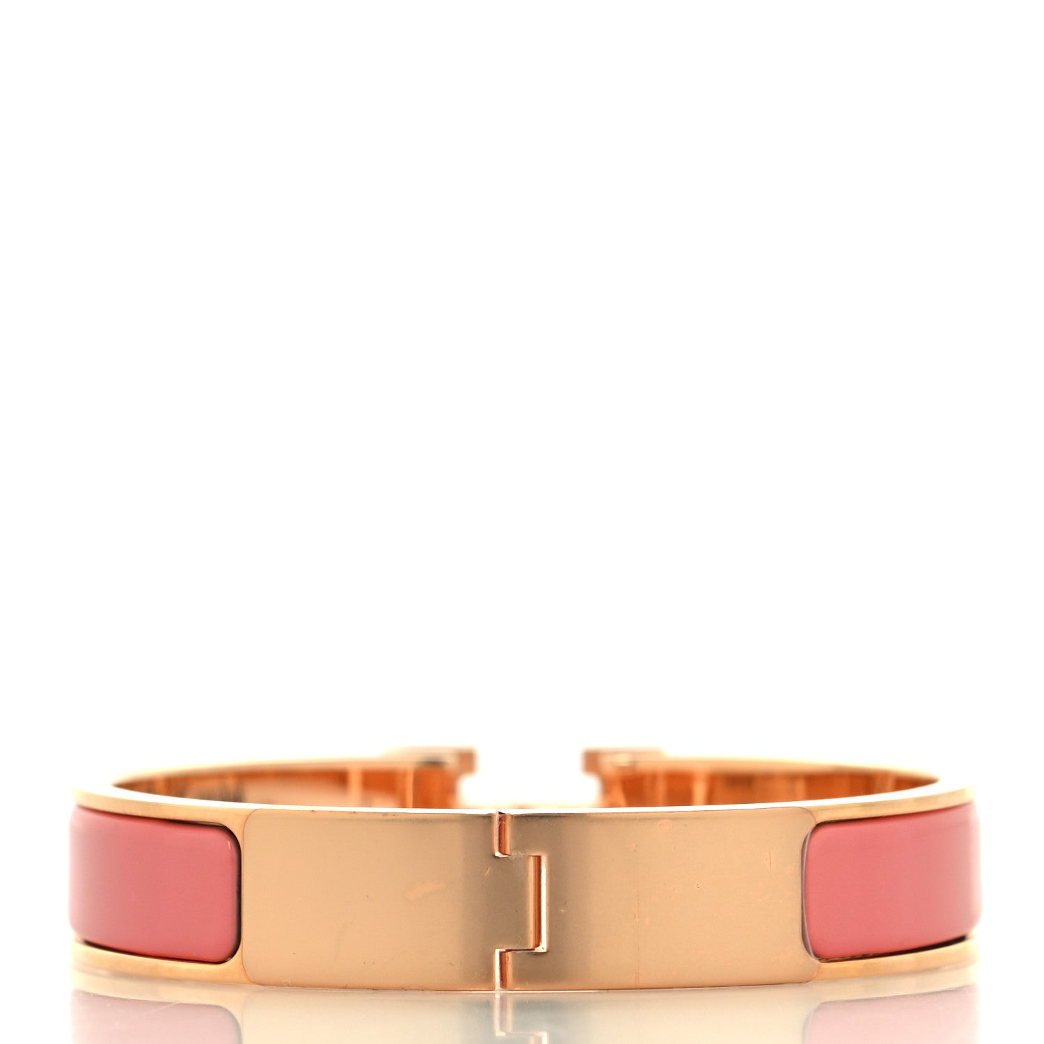 Hermes Enamel Narrow Clic Clac H Bracelet PM Papaye 3 of 5