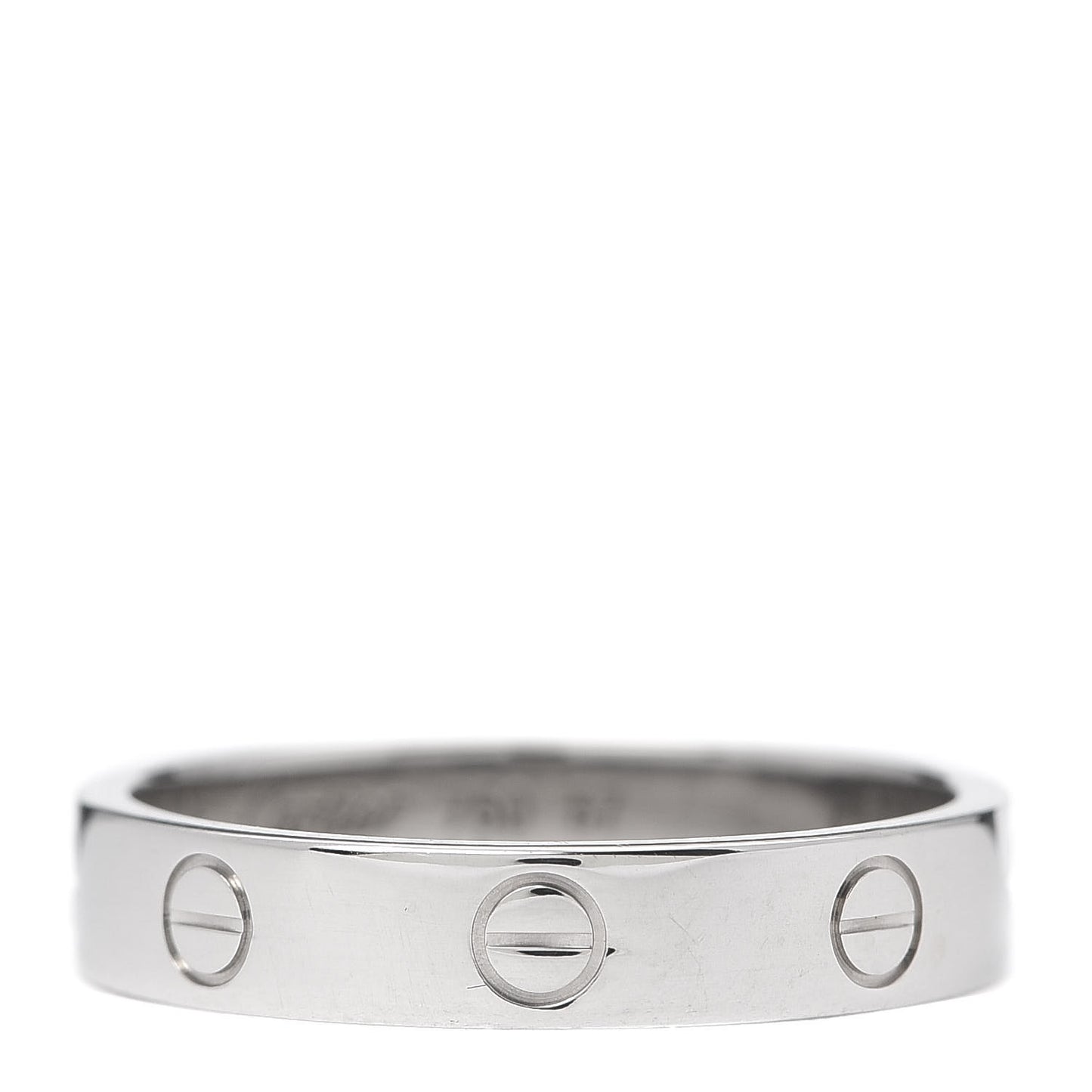 18K White Gold 3.5mm LOVE Wedding Band Ring 57 8