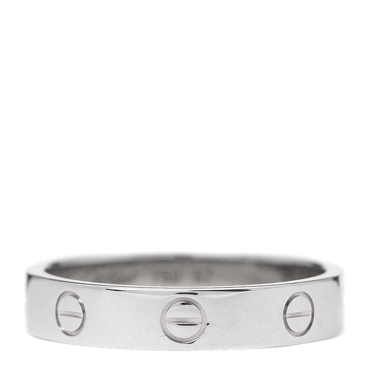 Cartier 18K White Gold 3.5mm LOVE Wedding Band Ring 57 8 1 of 4