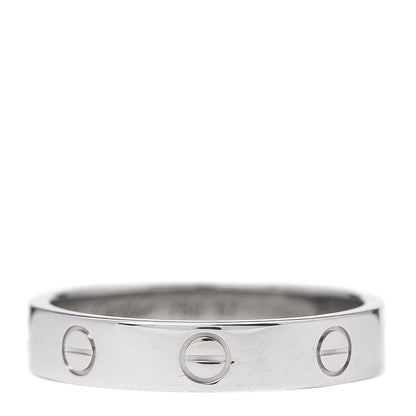 Cartier 18K White Gold 3.5mm LOVE Wedding Band Ring 57 8 1 of 4
