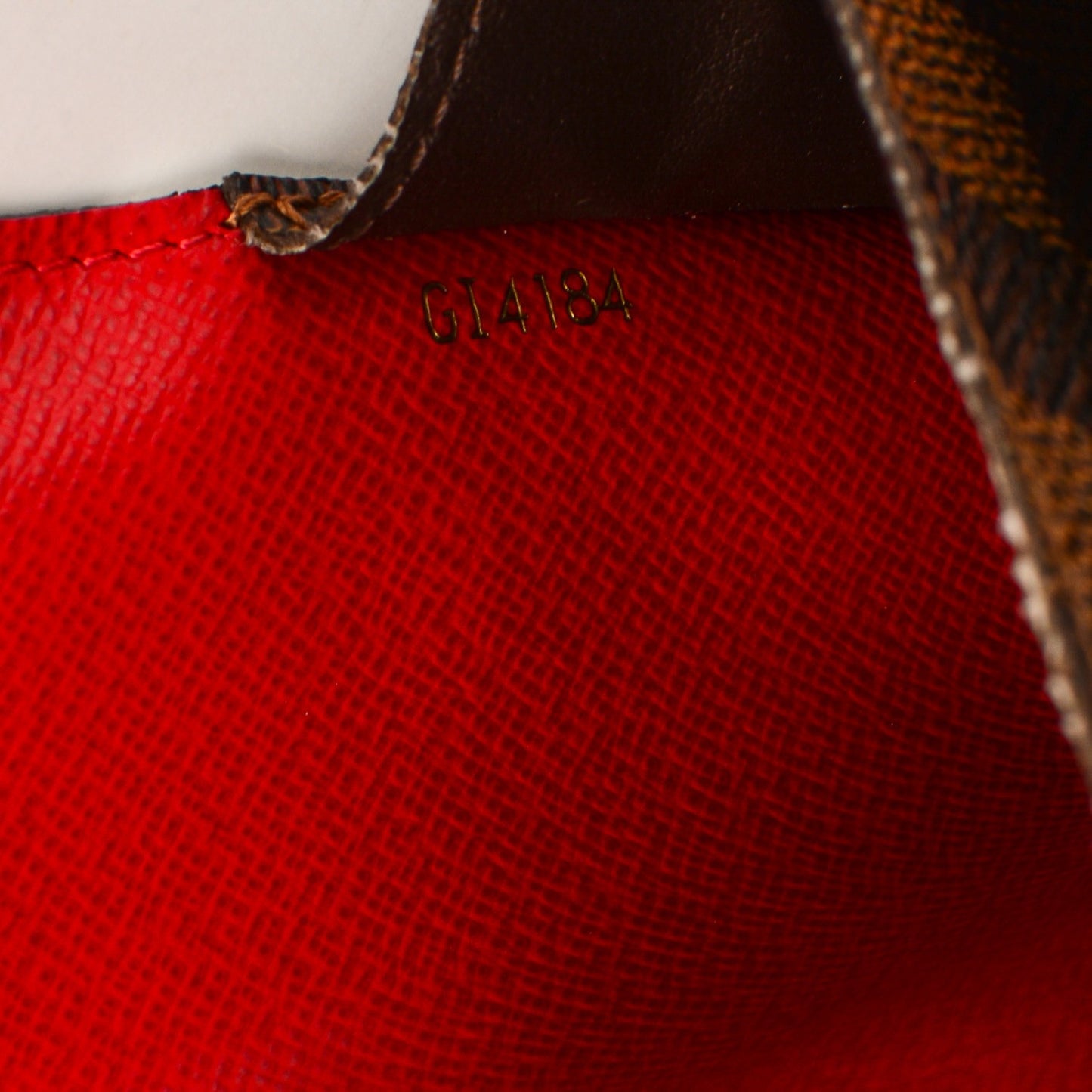 Damier Ebene Josephine Wallet Red