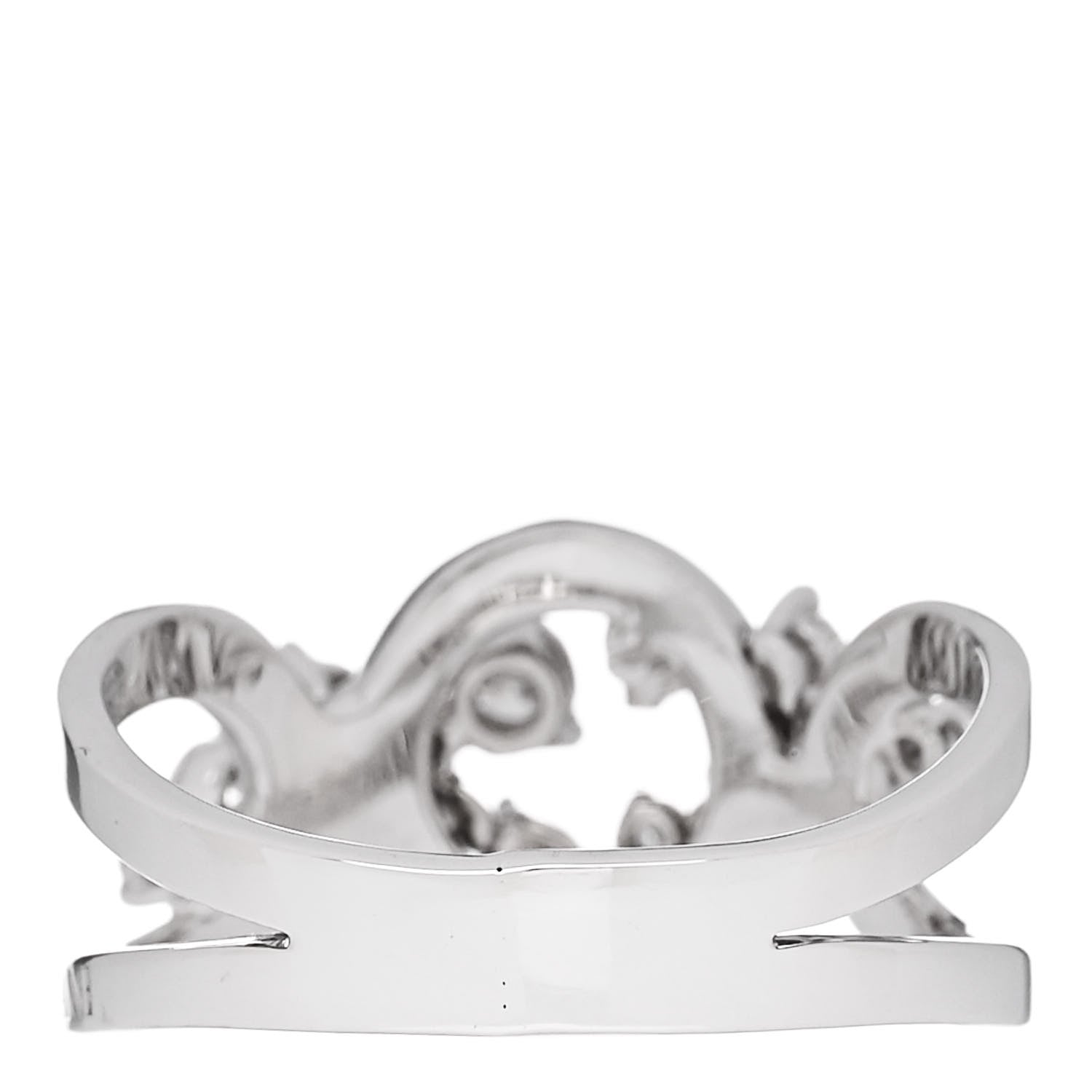 Damiani 18K White Gold Diamond Cluster Ring 50 5.5 3 of 5