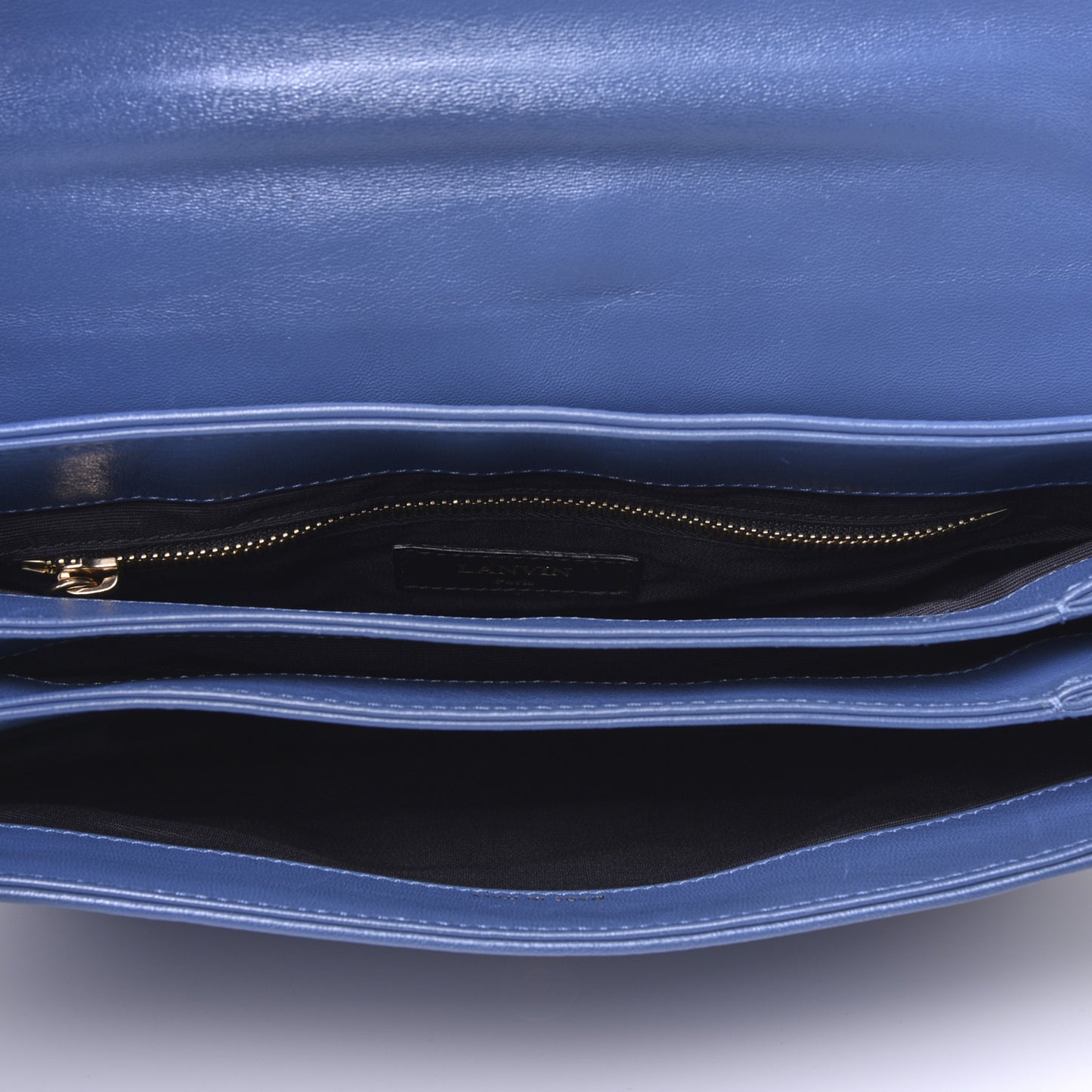 Lambskin Studded Medium Sugar Flap Shoulder Bag Blue