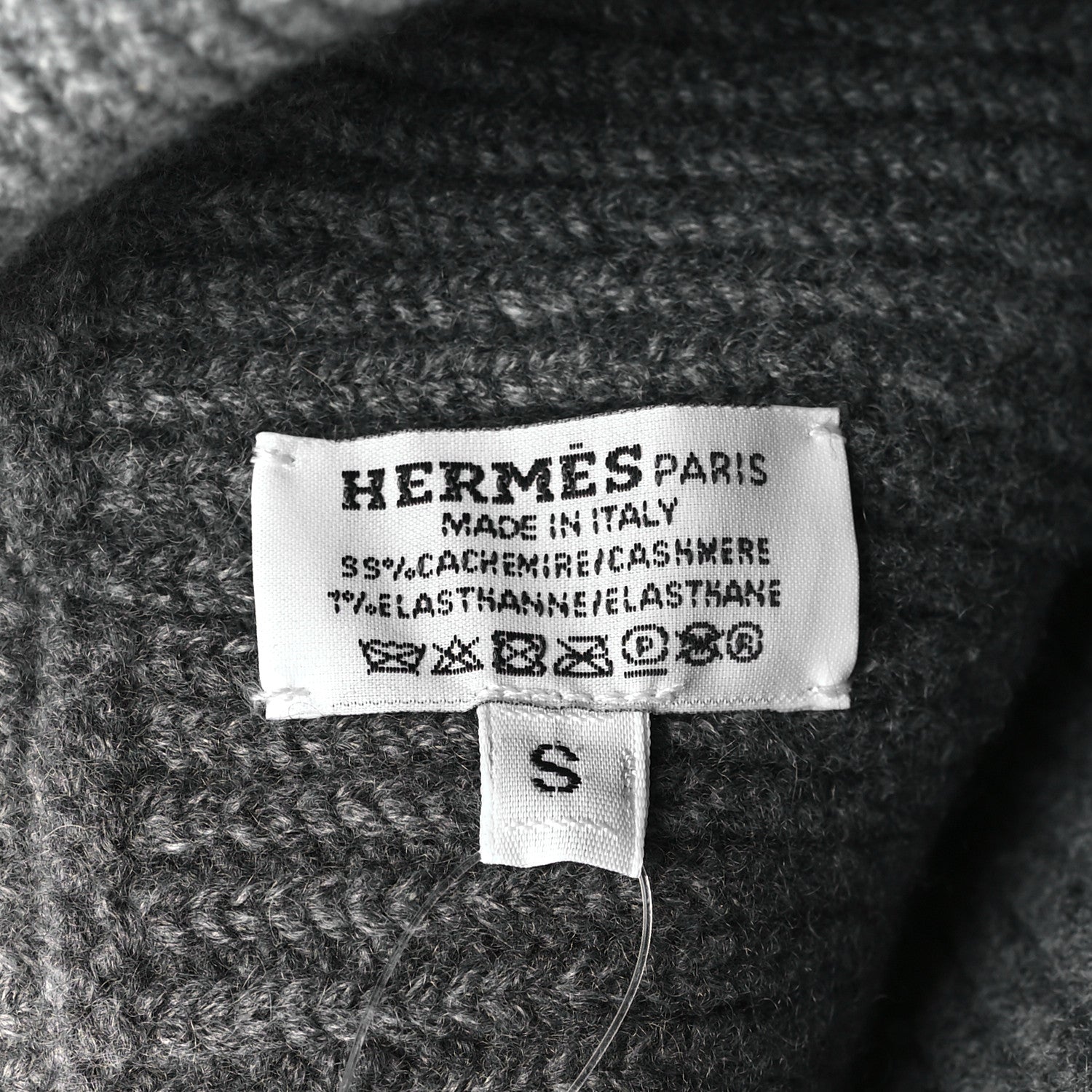 Hermes Cashmere Knit Heaven Beanie S Charbon Flanelle 4 of 4
