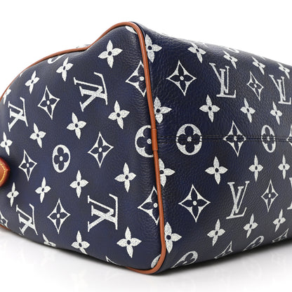 Louis Vuitton Calfskin Monogram Speedy P9 Bandouliere 30 Indigo 10 of 11