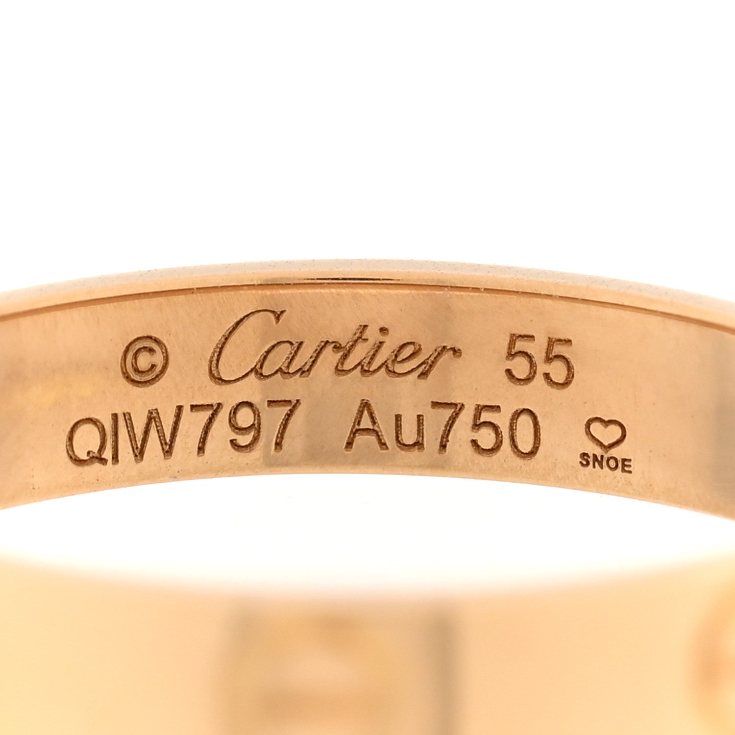 Cartier 18K Yellow Gold 3.5mm LOVE Wedding Band Ring 55 7.25