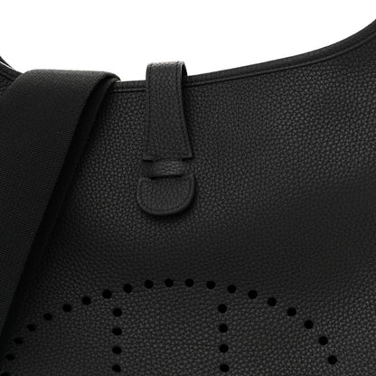 Hermes Taurillon Clemence Evelyne III GM Black 8 of 12