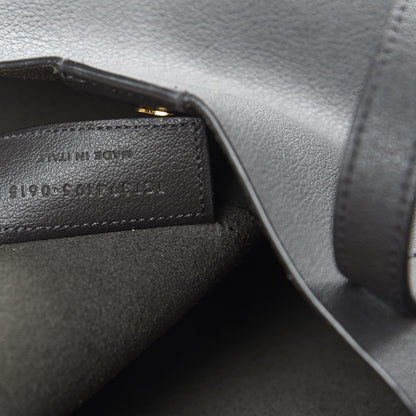 Saint Laurent Calfskin Large Shopping Tote Coal 8 of 15