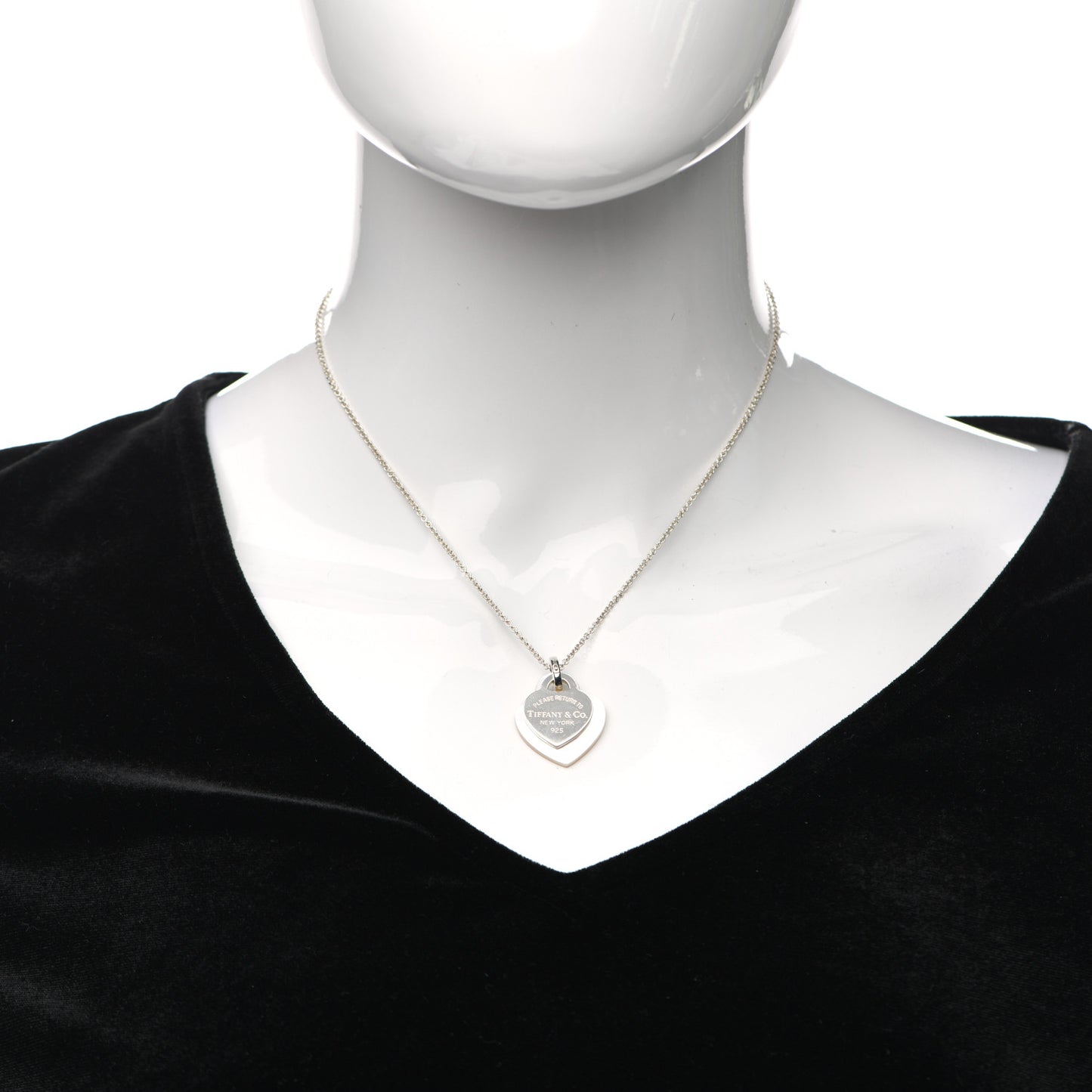 Sterling Silver Mother of Pearl Return to Tiffany Pendant Necklace