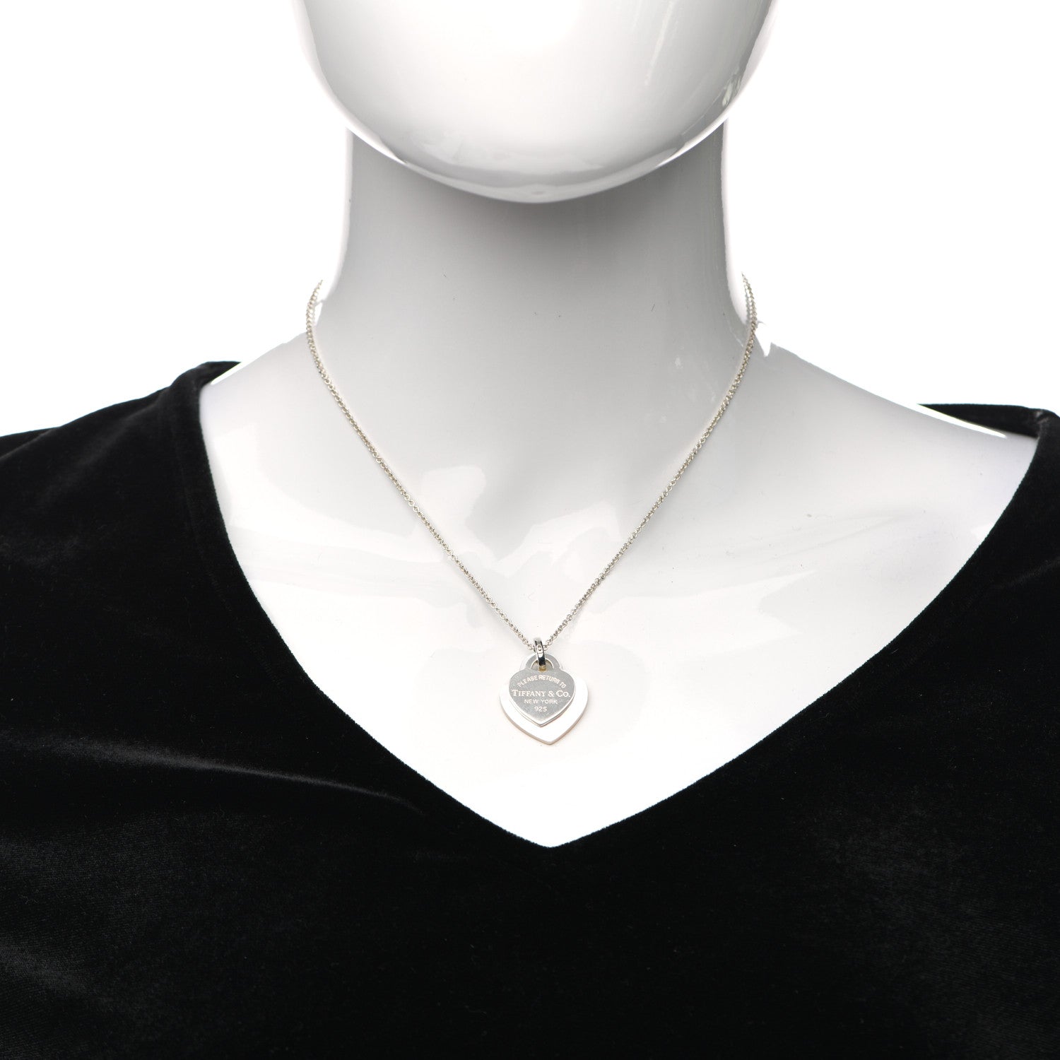 Tiffany Sterling Silver Mother of Pearl Return to Tiffany Pendant Necklace 2 of 4