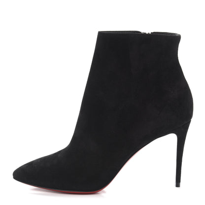 Christian Louboutin Veau Velours Eloise Booty 85 Ankle Boots 38 Black 1 of 10