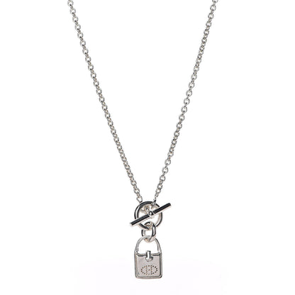 Hermes Sterling Silver Evelyne Charm Pendant Necklace 1 of 5