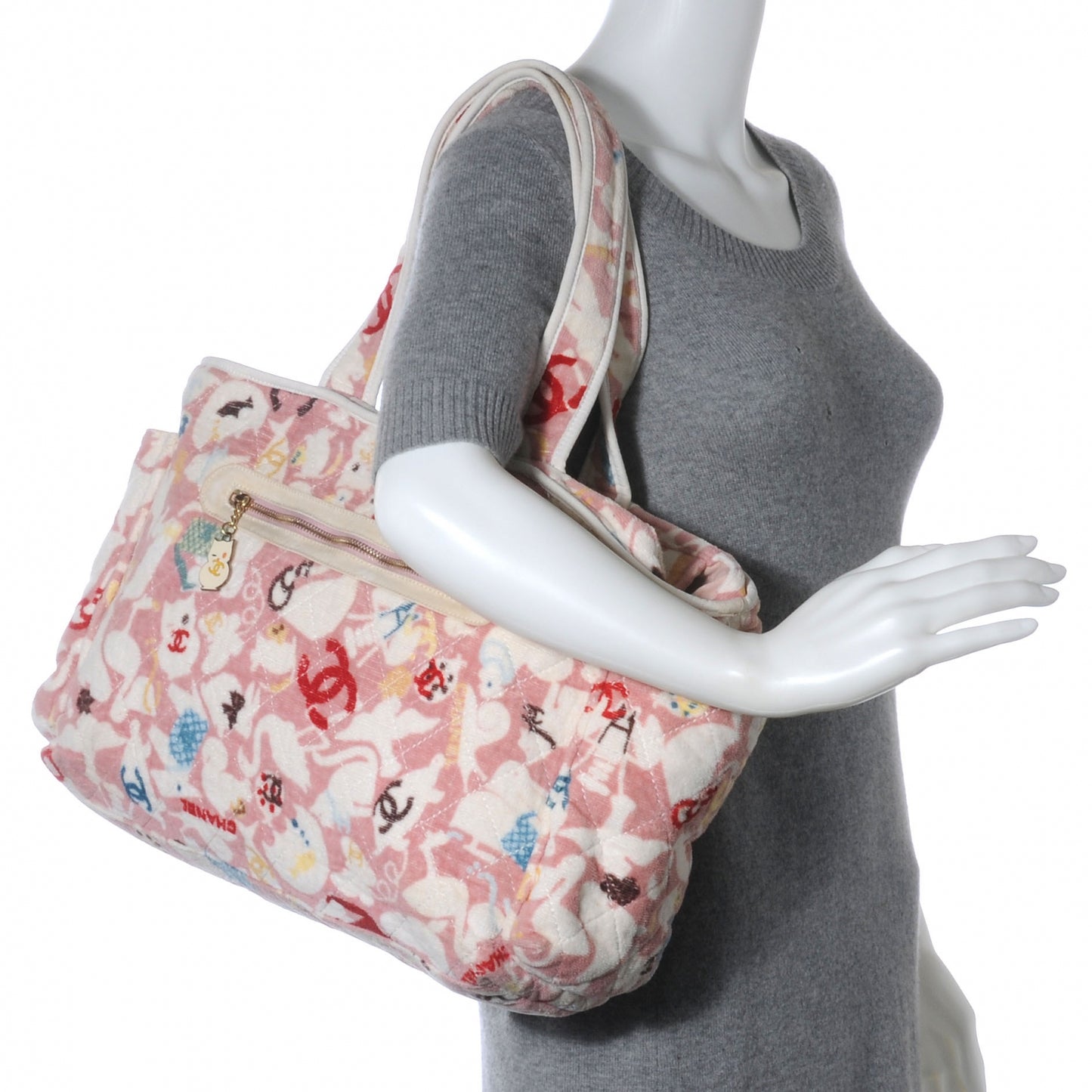 Terry Cotton Baby Animals Diaper Bag Pink