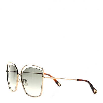 Chloe Poppy Cutout Square Sunglasses CE133S Havana Brown 1 of 5