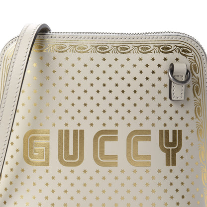 Gucci X SEGA Calfskin GUCCY Stars Mini Dome Shoulder Bag Mystic White Gold 10 of 10