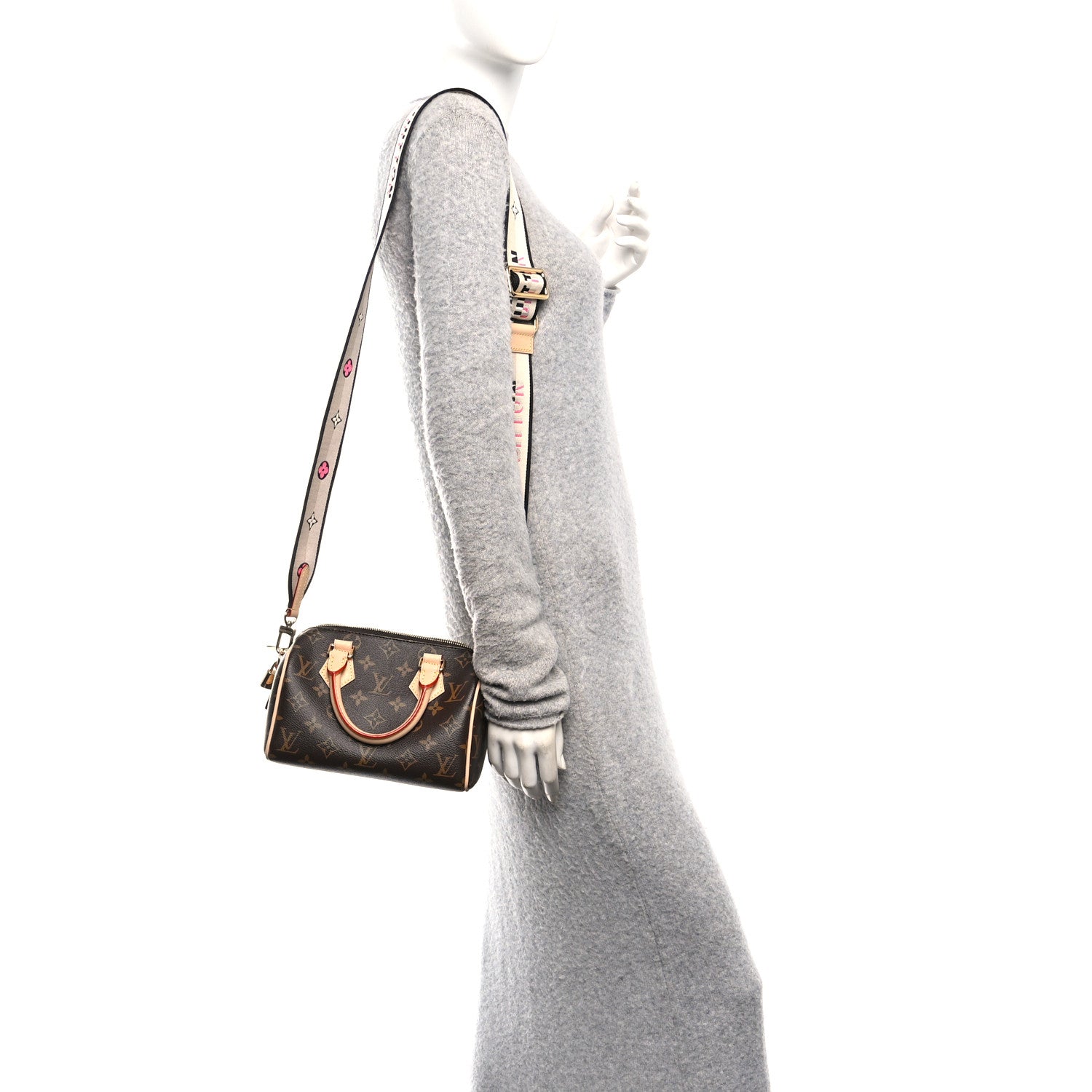 Louis Vuitton Monogram Speedy Bandouliere 20 Black 2 of 9