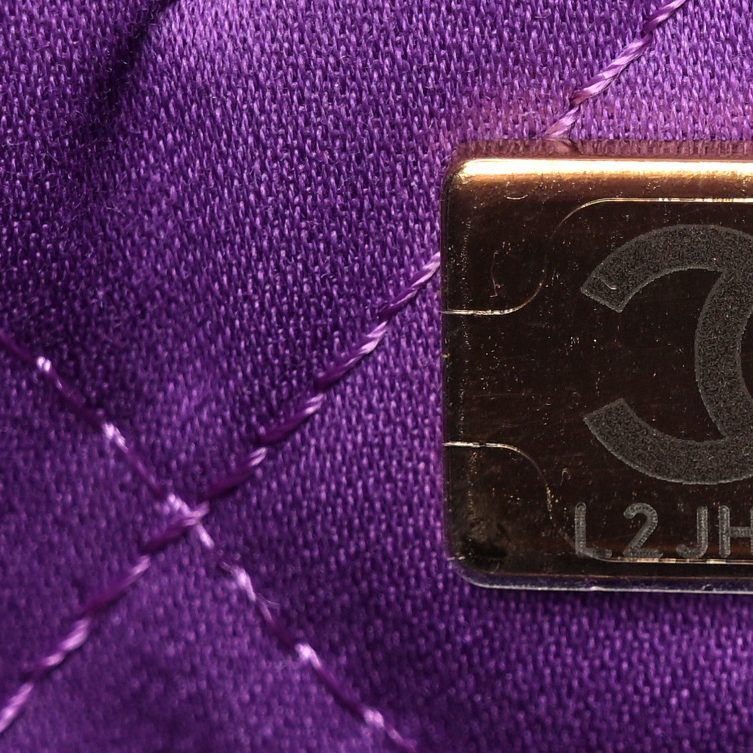 Chanel Shiny Calfskin Quilted Chanel 22 Drawstring Bag Purple 8 of 12