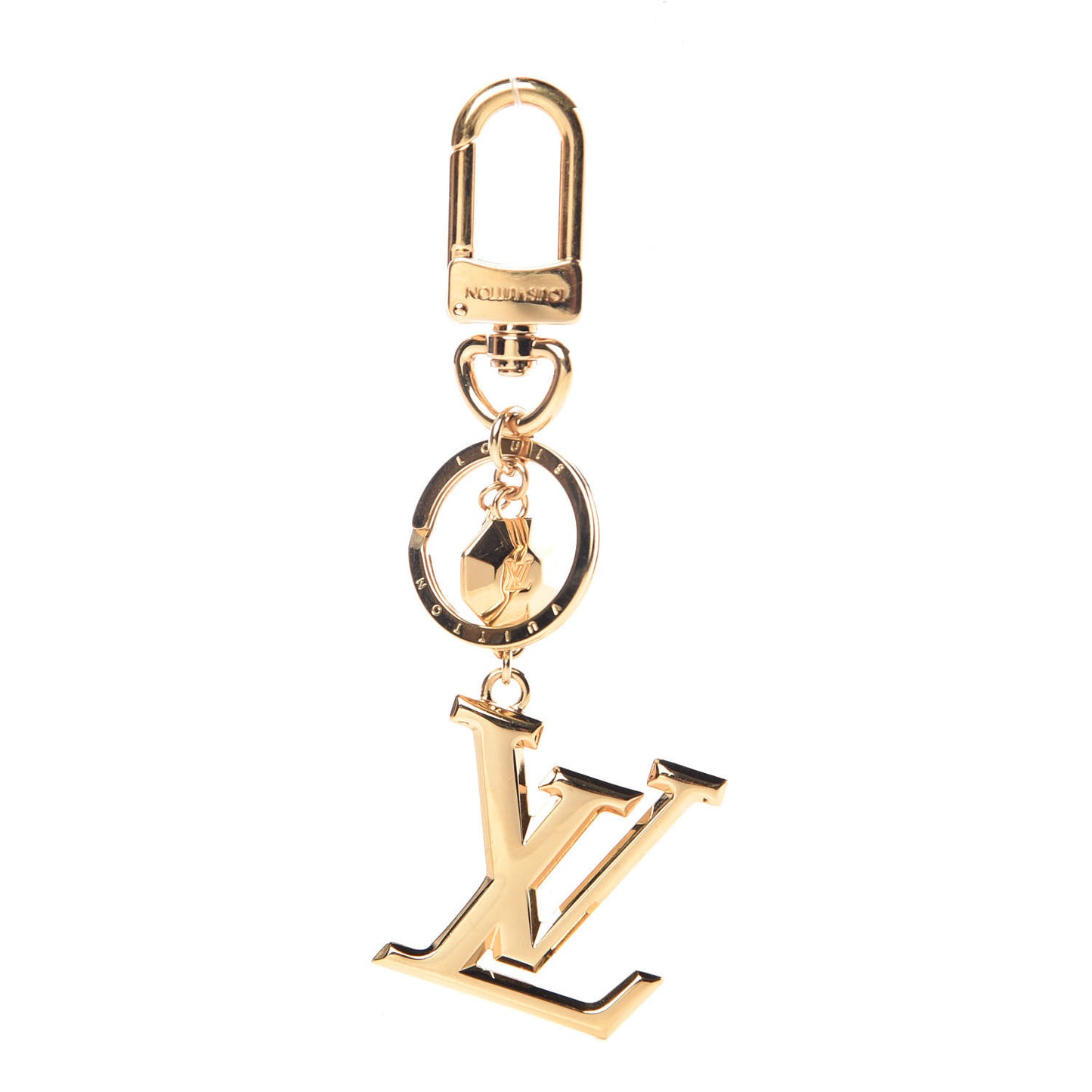 LV Facettes Bag Charm Key Holder Gold