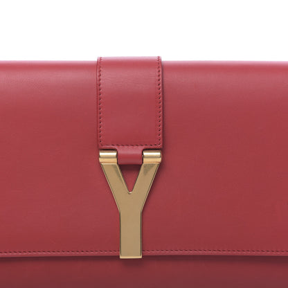 Saint Laurent Calfskin Classic Y Ligne Clutch Red 9 of 11