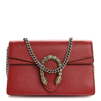 Gucci Calfskin Super Mini Dionysus Shoulder Bag Hibiscus Red 1 of 7