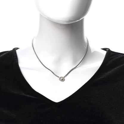 David Yurman Sterling Silver 14K Yellow Gold Pearl 12mm Cookie Pendant Necklace 2 of 5