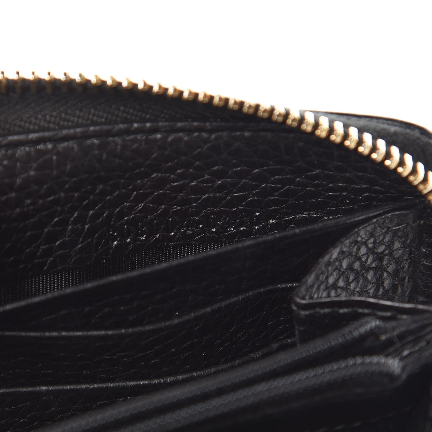 Calfskin Soho Zip Around Wallet Black
