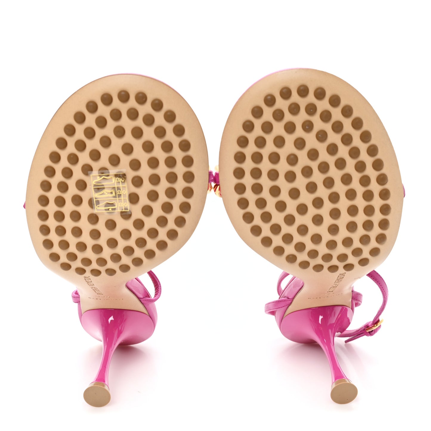 Lambskin Dot 90mm Sandals 39.5 Hollyhock