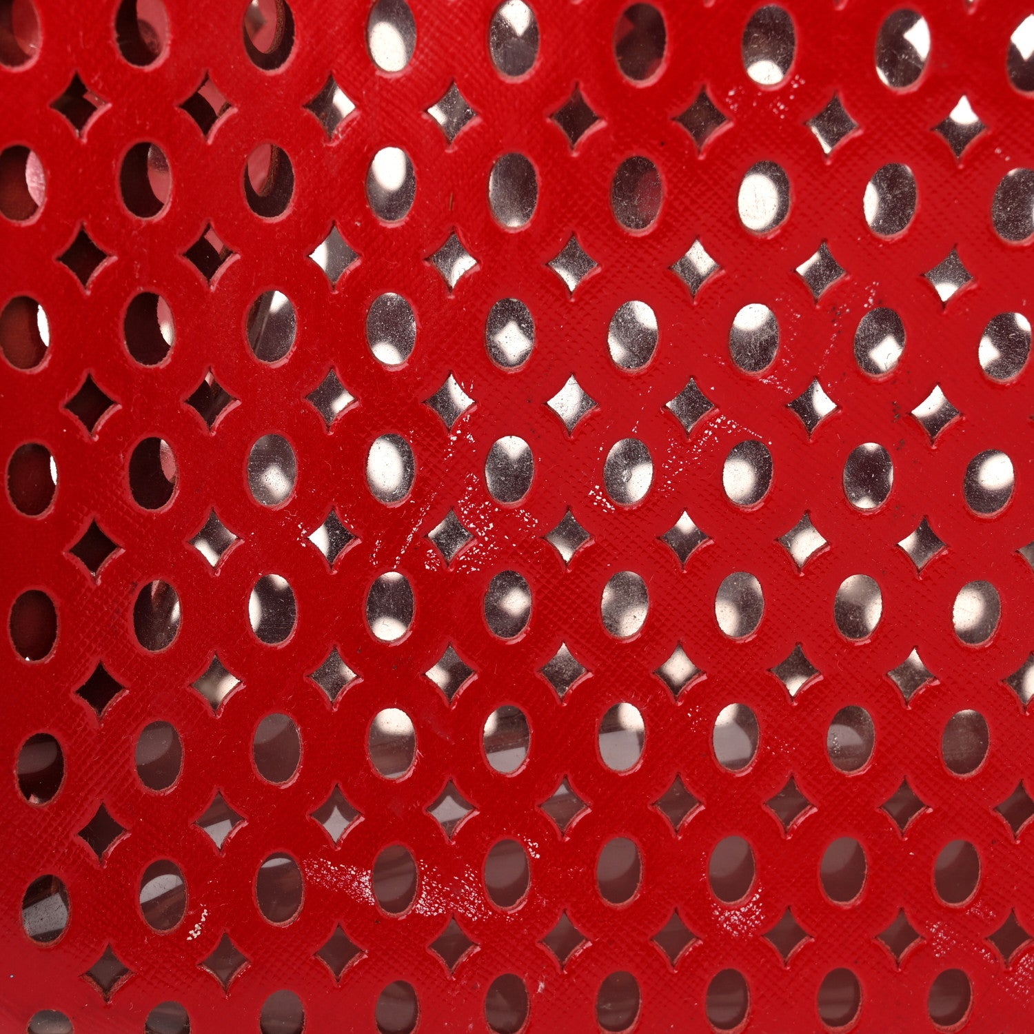 Prada Saffiano Perforated Tote Red 16 of 17