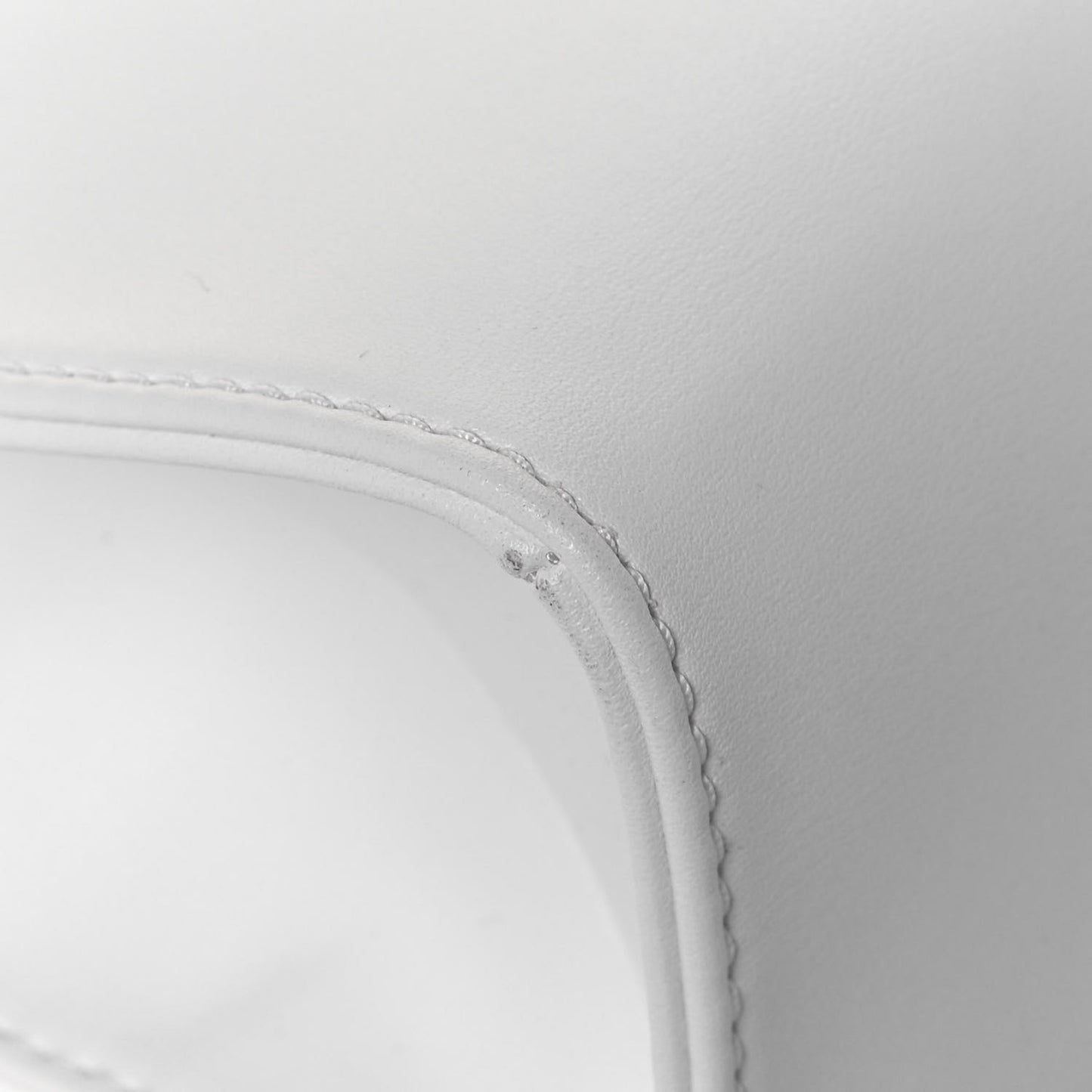 Vegan Leather Small Shopping Bag White