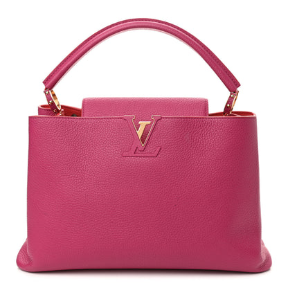 Louis Vuitton Taurillon Capucines MM Hibiscus Flamingo 1 of 12