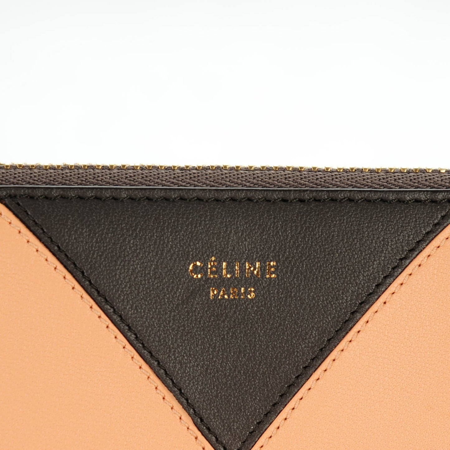 Lambskin Bi-Color Coeur iPad Clutch Blush Black
