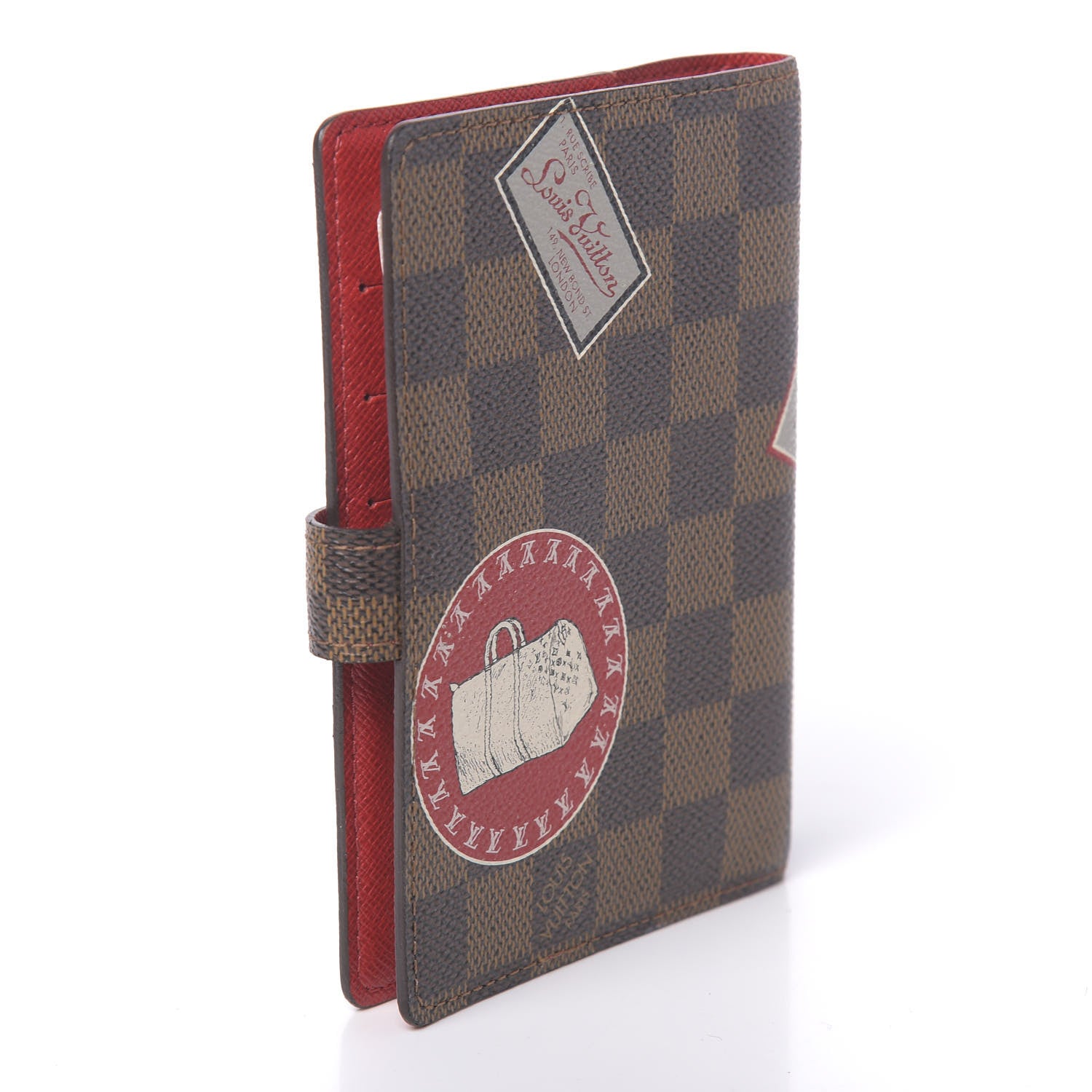 Louis Vuitton Damier Ebene Patch Small Ring Agenda Cover 3 of 6