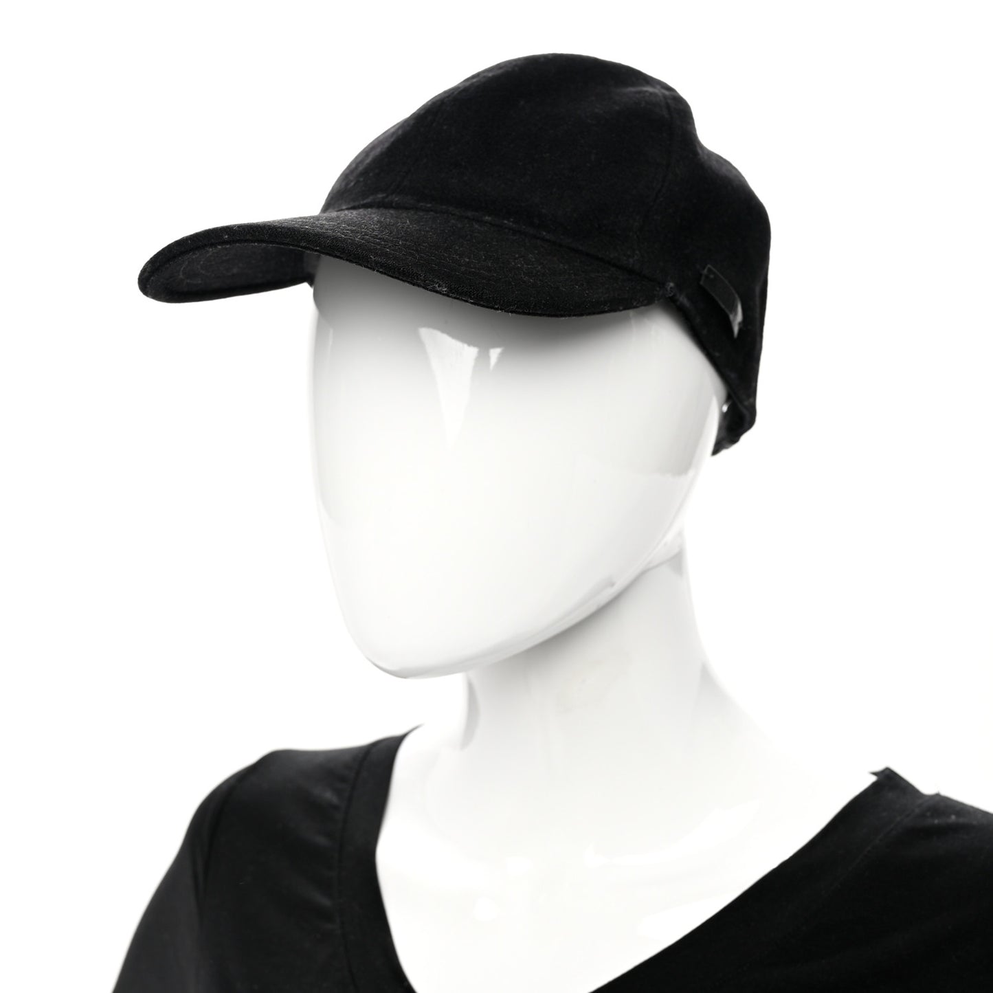 Tessuto Wool Baseball Cap S Black