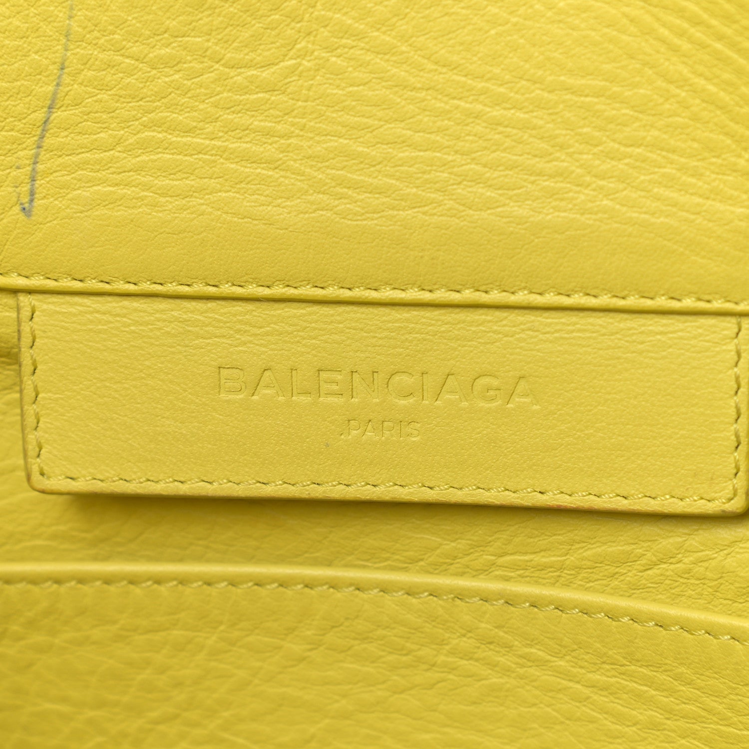 Balenciaga Calfskin Papier Sight Clutch Jaune Poussin 6 of 13