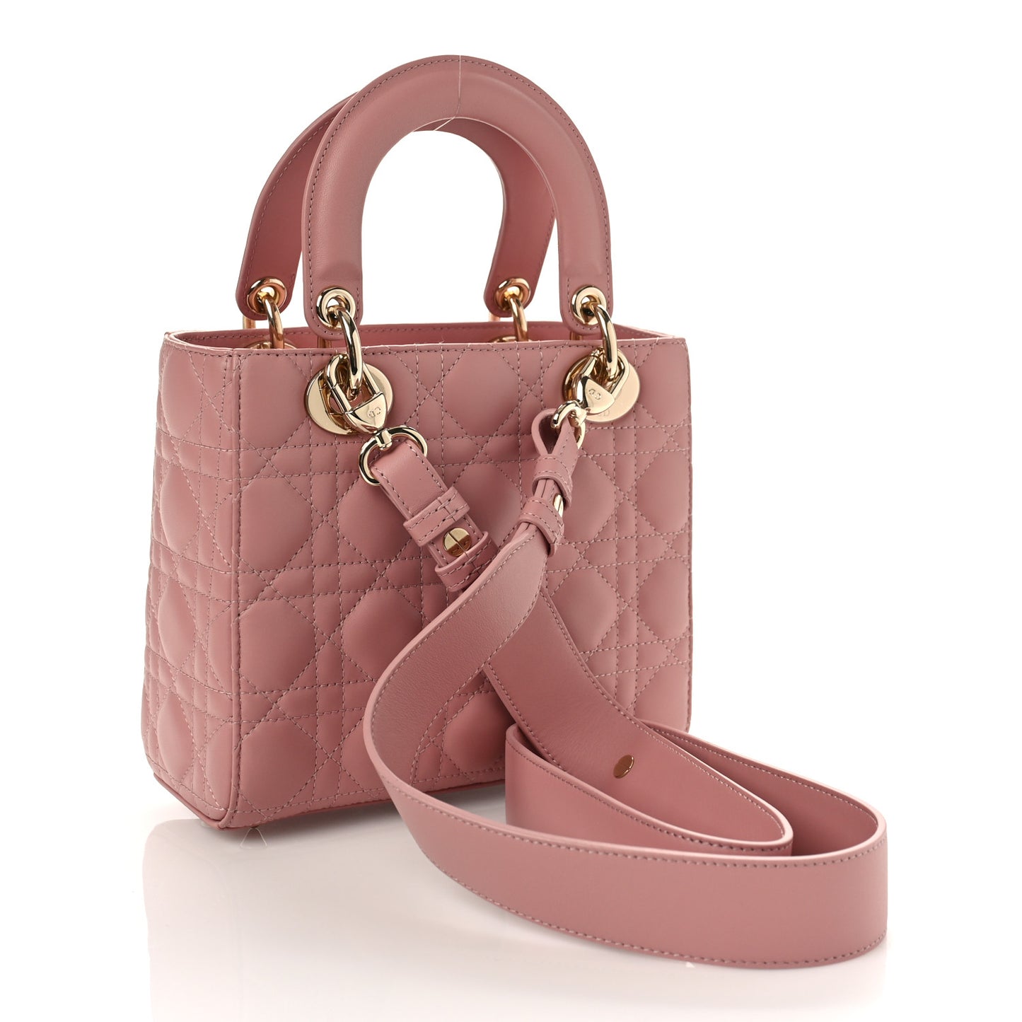 Lambskin Cannage Small My ABCDior Lady Dior Antique Pink