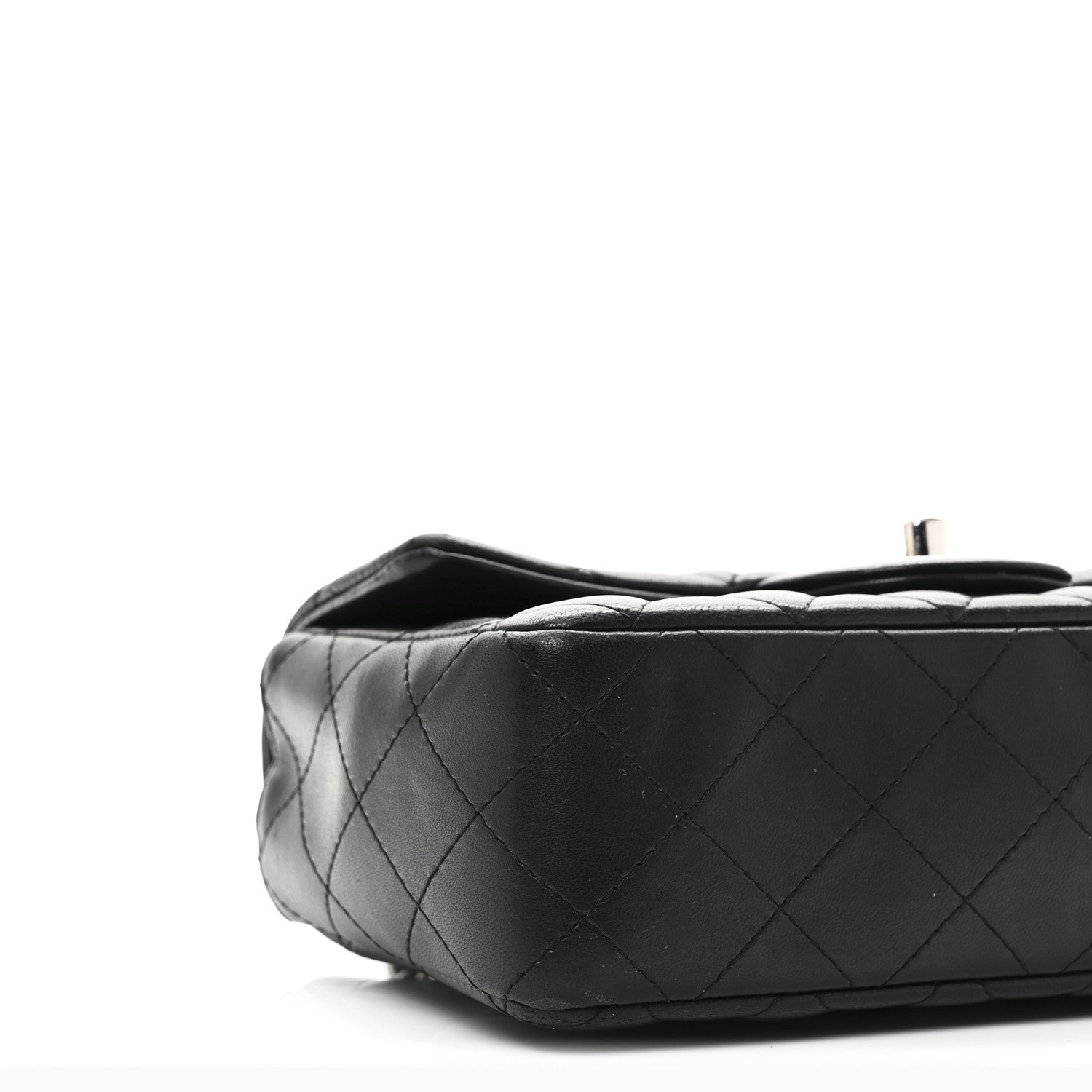 Chanel Lambskin Quilted Mini Rectangular Flap Black 9 of 10