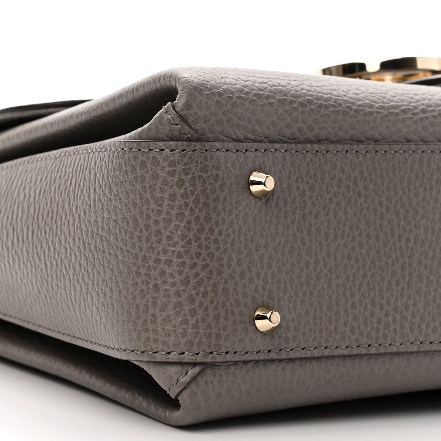 Dollar Calfskin Interlocking G Top Handle Shoulder Bag Loess