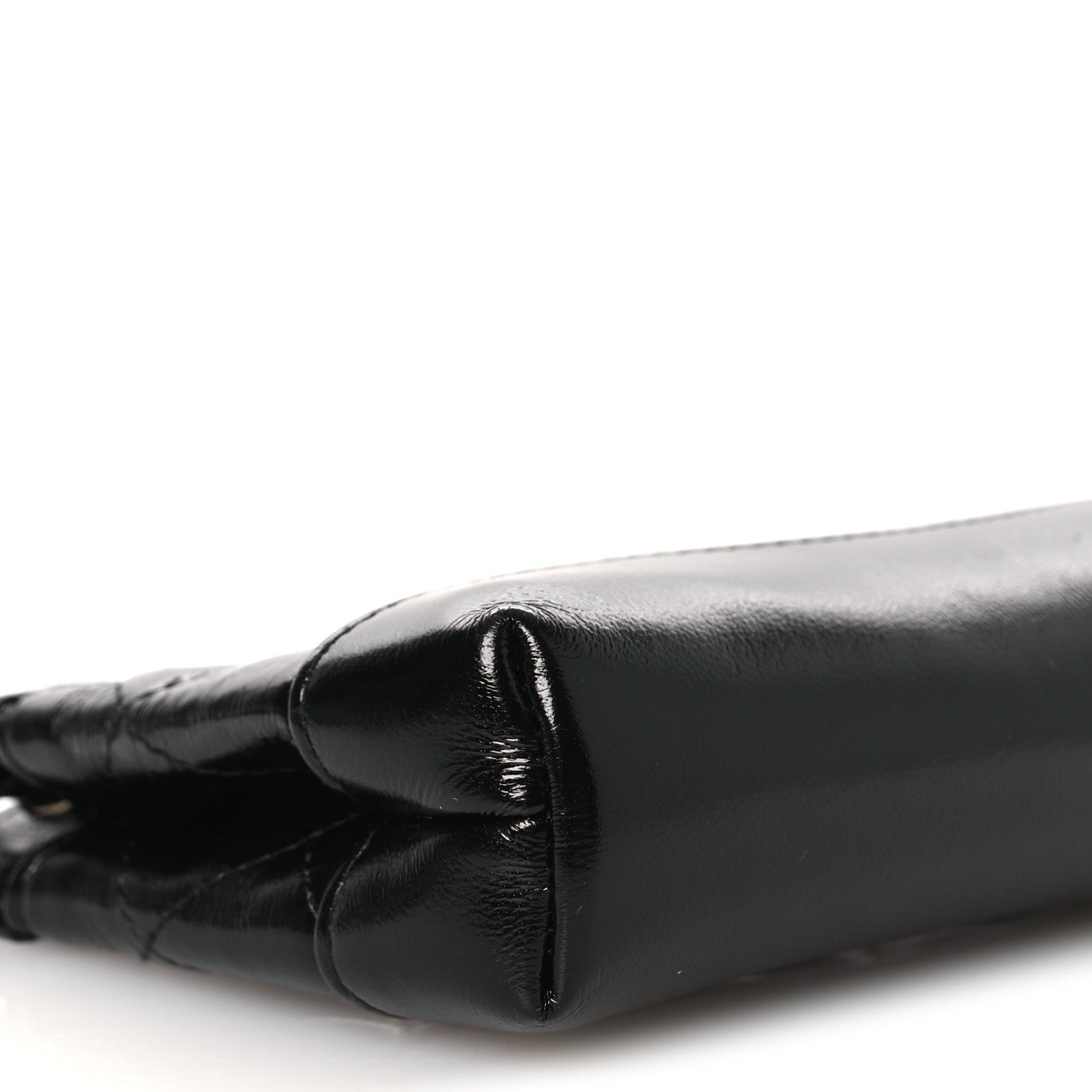 Chanel Shiny Lambskin Quilted Micro 31 Clutch With Chain Black 9 of 10
