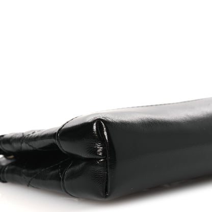 Chanel Shiny Lambskin Quilted Micro 31 Clutch With Chain Black 9 of 10